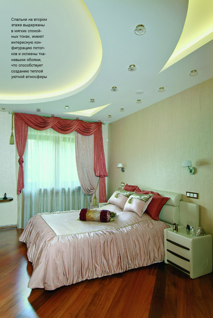 Спальня хозяев в красивом доме в журнале Красивые дома